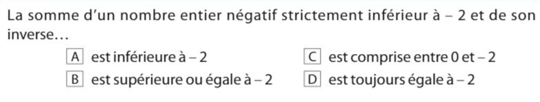 question d'aptitude numérique du concours sésame