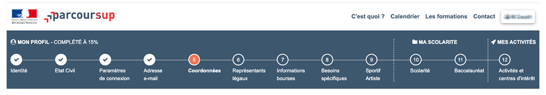 Les étapes d'inscription Parcoursup