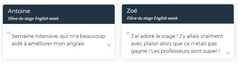 avis stage d'anglais