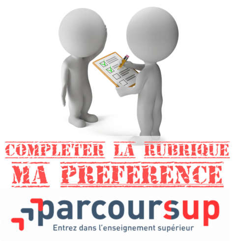 Compléter la rubrique ma préférence parcoursup