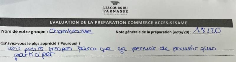 Élève de la prépa Accès-Sésame 2022