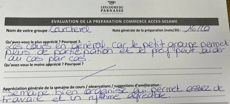 Élève de la prépa Accès-Sésame 2022