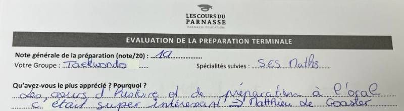 Elève du programme réussir le lycée, classe de Terminale 2022