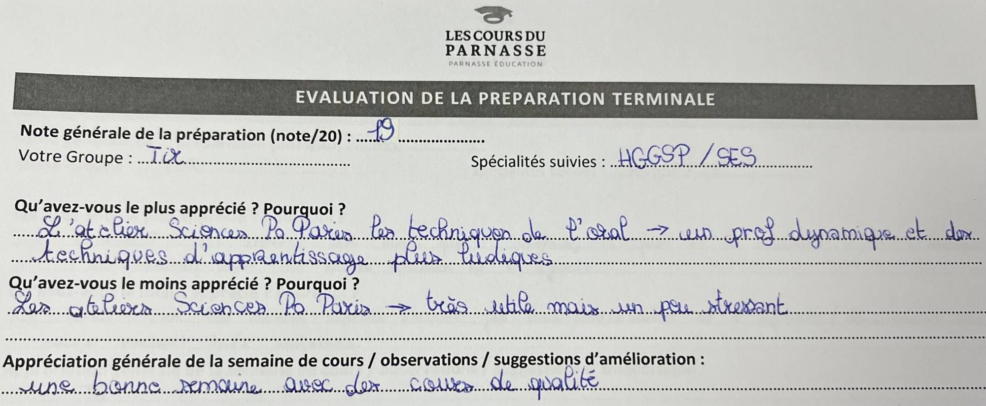Elève - Sciences Po Terminale 2022