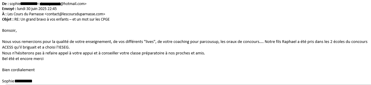 Elève de la préparation Accès 2025