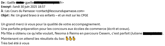 Elève de la préparation Accès/Sésame 2025