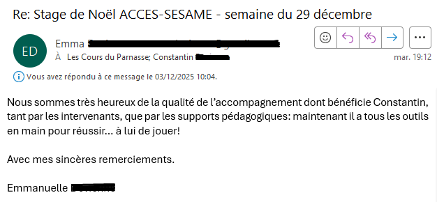 Inscrit en ACCES-SESAME