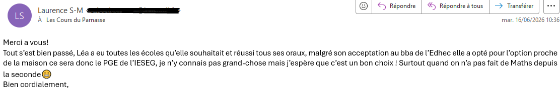 élève de la prépa ACCES-SESAME