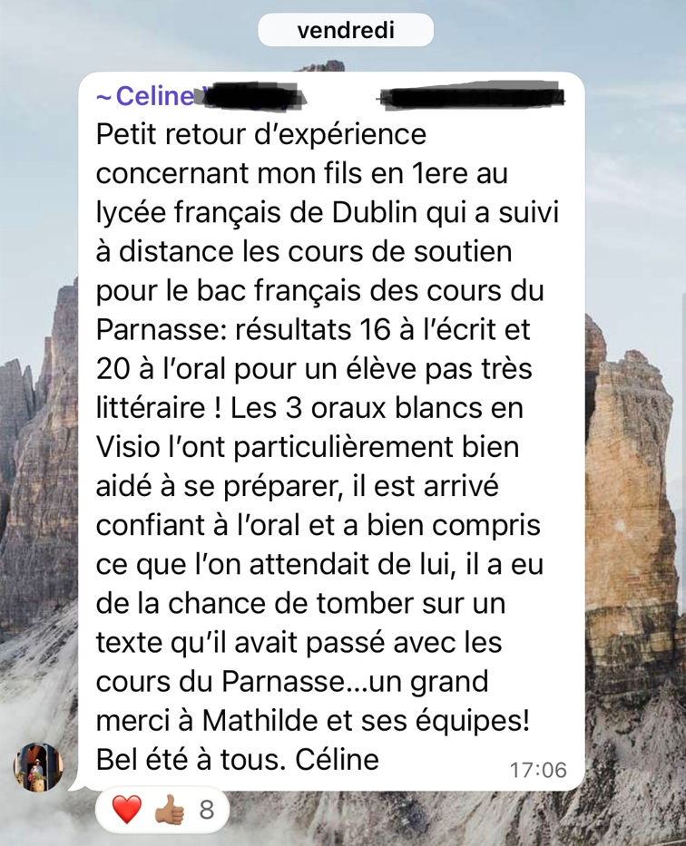 élève de la prépa bac de français