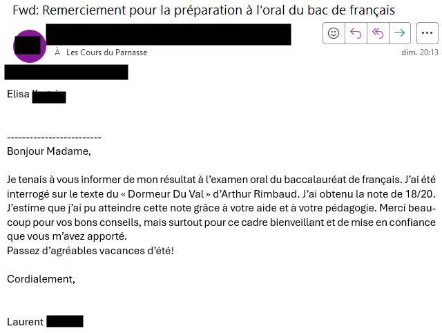 élève de la prépa bac de français